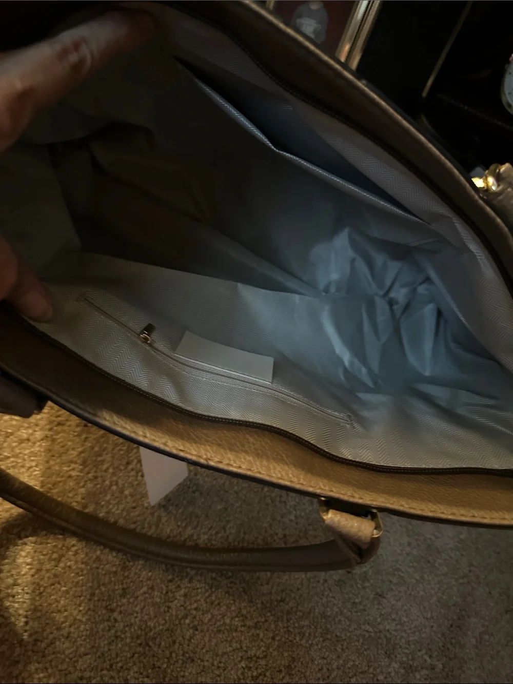 Large tote with cross body strap